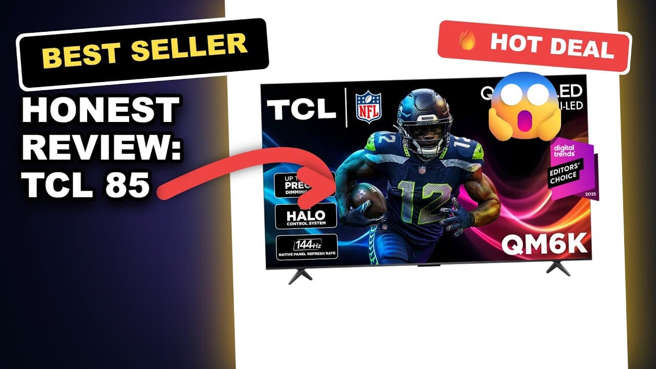Honest Review: TCL 85 Inch Class QM6K Series Mini LED QLED 4K HDR Smart TV with Dolby Atmos review video