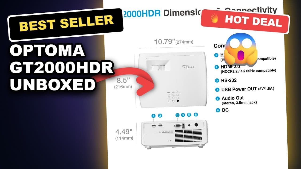 Optoma GT2000HDR Unboxed Review: Compact Home Laser Projector with Eco-Friendly Design