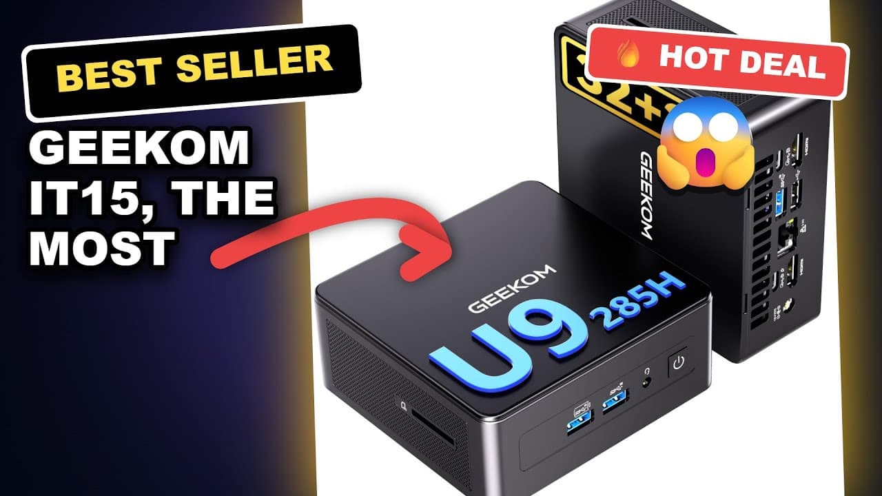 GEEKOM IT15, The Most Powerful AI Mini PC with Intel Ultra 9 285H(15th Gen) 99 Tops | 32GB DDR5, 2TB