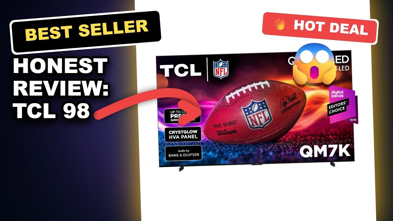 Honest Review: TCL 98 Inch Class QM7K Series Mini LED QLED 4K HDR 120HZ-144HZ Smart TV review video