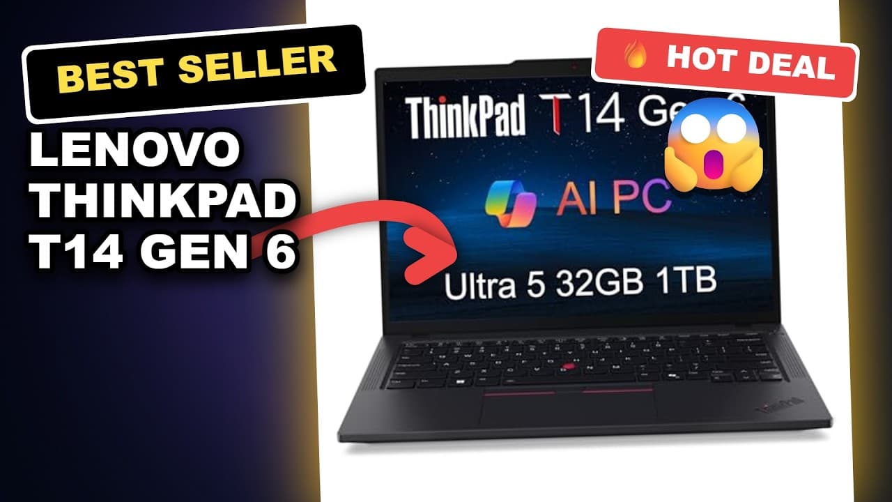 Lenovo ThinkPad T14 Gen 6 Review: Is This The Ultimate AI Business Laptop? review video