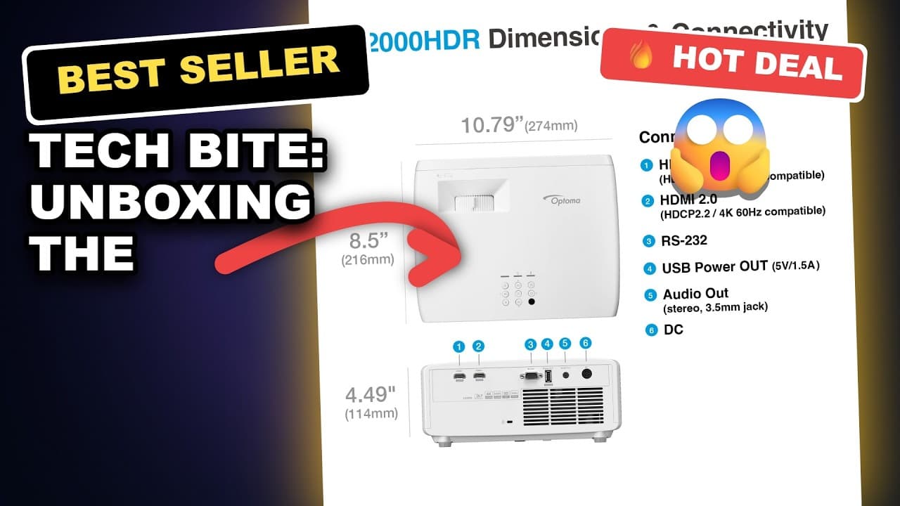 Tech Bite: Unboxing the Optoma GT2000HDR Laser Projector - Full Review