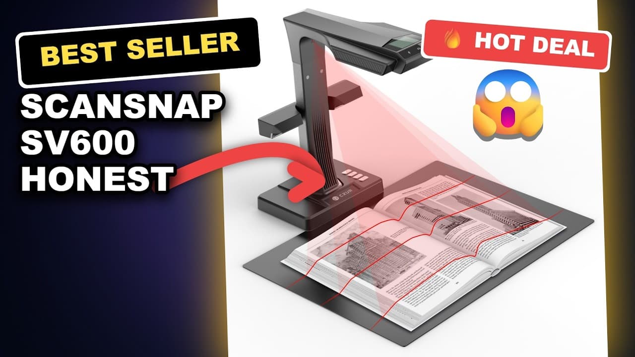ScanSnap SV600 Honest Review: Overhead Book and Document Scanner for Home Offices? review video