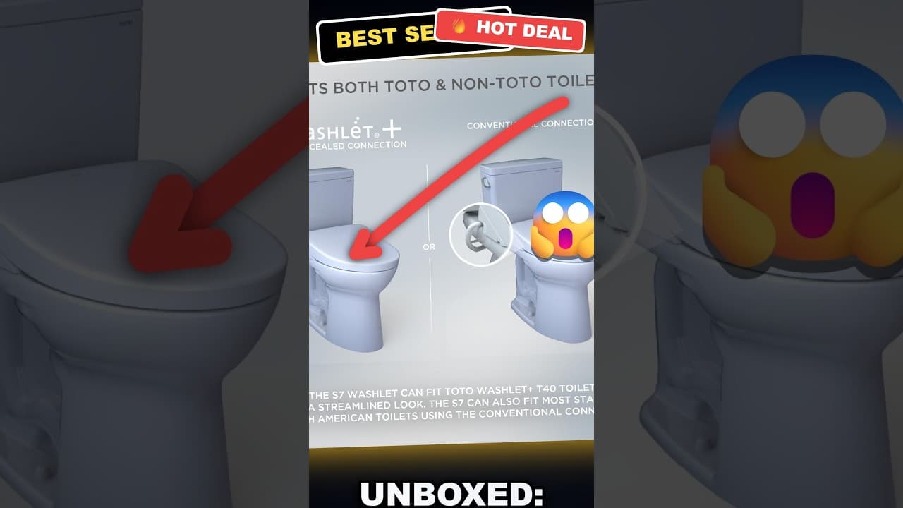 Unboxed: TOTO WASHLET+ S7A Electronic Bidet Toilet Seat vs Traditional Toilets