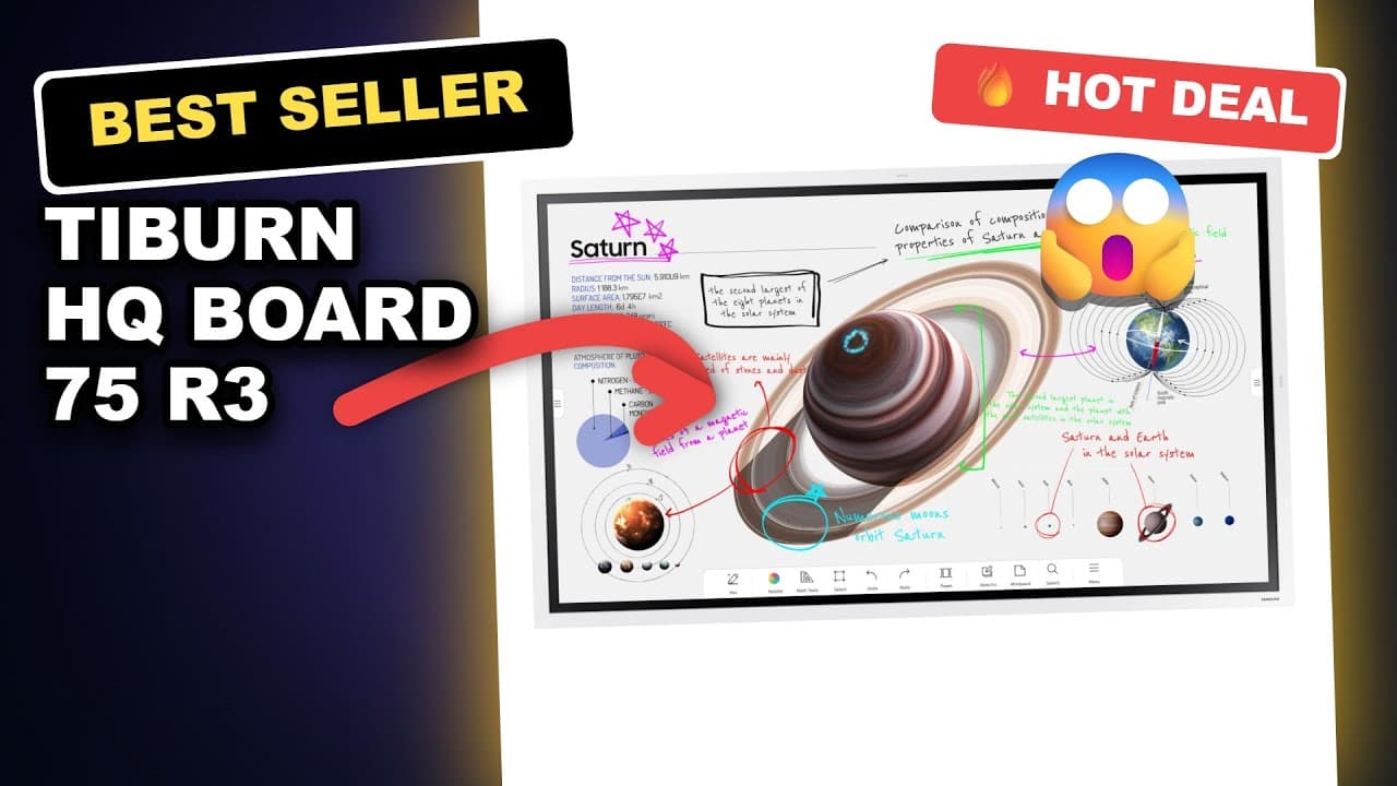 TIBURN HQ Board 75 R3 MAX Review - Best Android 13 Windows 11 Pro Digital Whiteboard