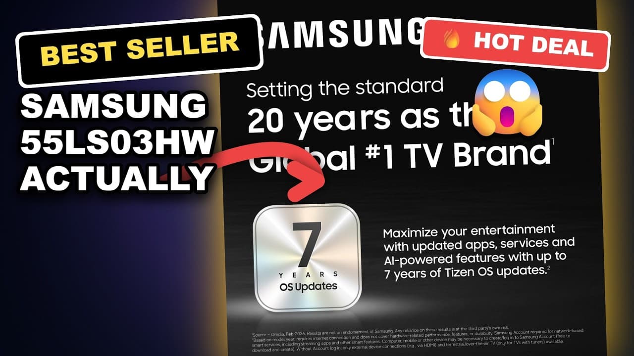 Samsung 55LS03HW Actually Good: Real Review with Mini LED Contrast review video