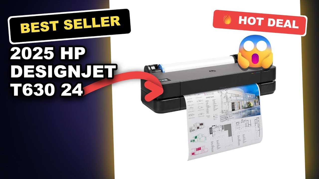 2025 HP DesignJet T630 24 Wireless Large Format Color Plotter Printer Review | Unbeatable Performance