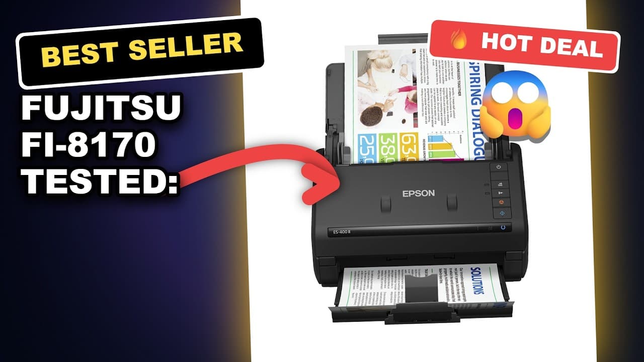 Fujitsu fi-8170 Tested: Reliable High Volume Office Document Scanner or Home Use? review video