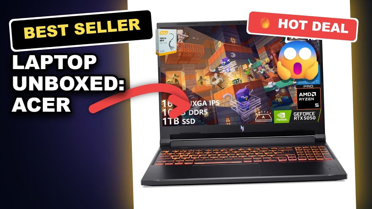 Laptop Unboxed: Acer Nitro V 16 Ryzen 5 Gaming Review, 16GB RAM, 1TB SSD, RTX 5050