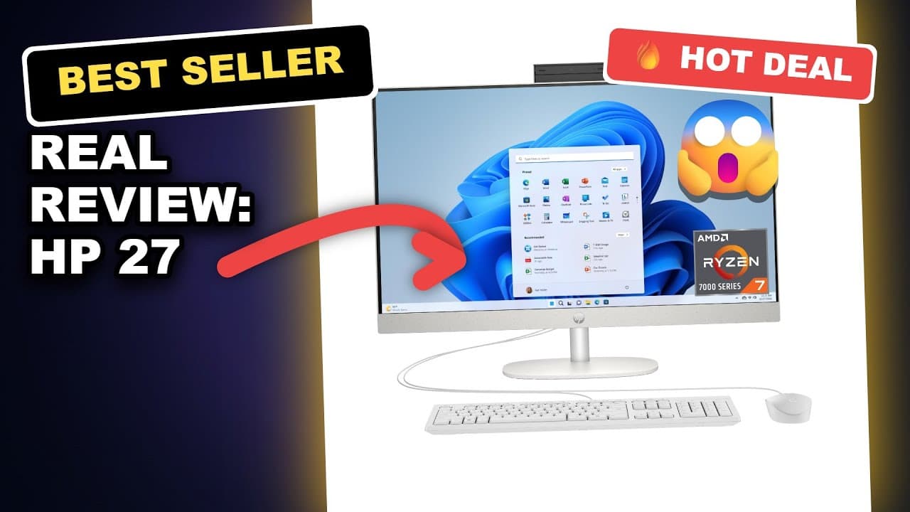 Real Review: HP 27 inch All-in-One Desktop PC, FHD Display, AMD Ryzen 7 7730U Unboxed