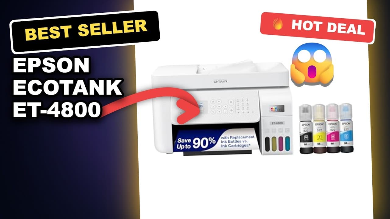 Epson EcoTank ET-4800 Wireless All-in-One Printer Review: Is It Worth it as a Home Office Solution?