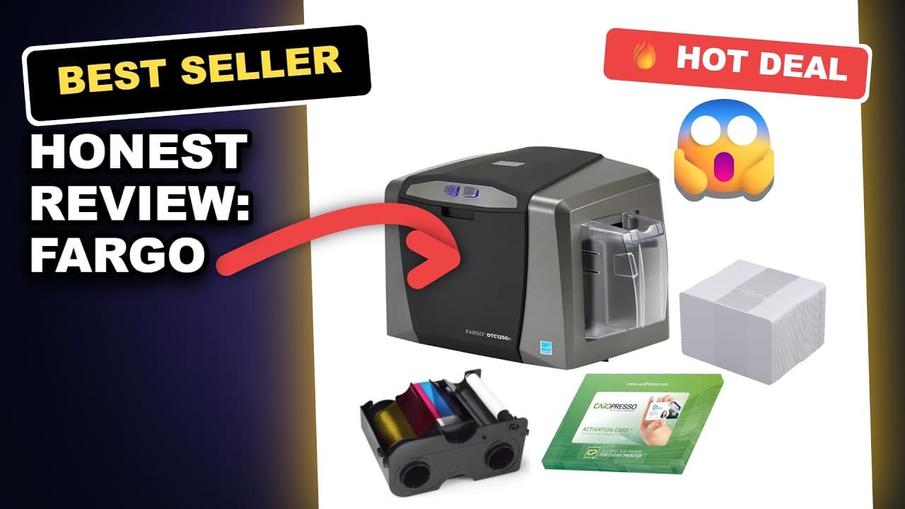 Honest Review: Fargo DTC1250e Single Sided USB Card Printer with Supplies Bundle